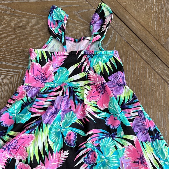 The Children's Place Tropical Floral Dress - Pink, Green, Black - Picture 6 of 8